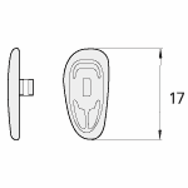 Bild von Silikon-Pads, 17 mm, click-in, 50 Paar