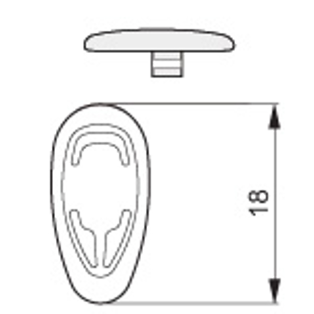 Bild von Silikon-Pads, symmetrisch, 18 mm, click-in, 20 Stück