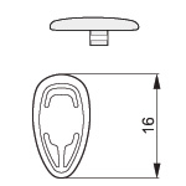 Bild von Silikon-Pads, symmetrisch, 16 mm, click-in, 100 Stück