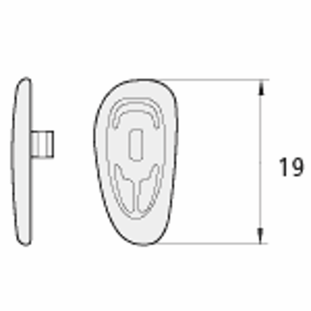 Bild von Silikon-Pads, 19 mm, click-in, 10 Paar