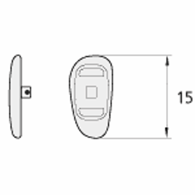 Bild von Silikon-Pads, 15 mm, schraubbar, 10 Paar