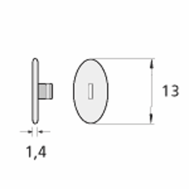 Bild von M-Pads, Polycarbonat, 13 mm, click-in, 20 Stück