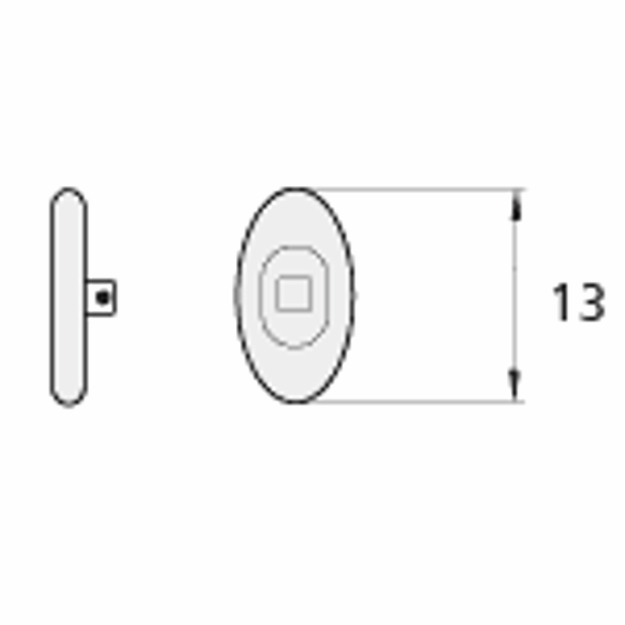 Bild von Soft-PVC-Pads, oval, 13 mm, schraubbar, 20 Stück