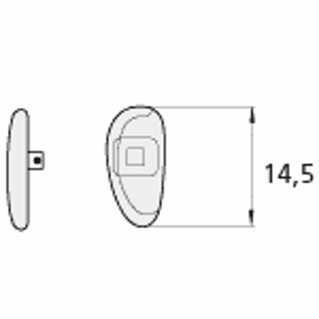 Bild von Soft-PVC-Pads, 14,5 mm, schraubbar, 10 Paar