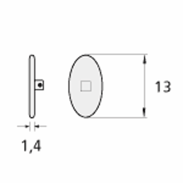 Bild von M-Pads, Polycarbonat, 13 mm, schraubbar, 20 Stück