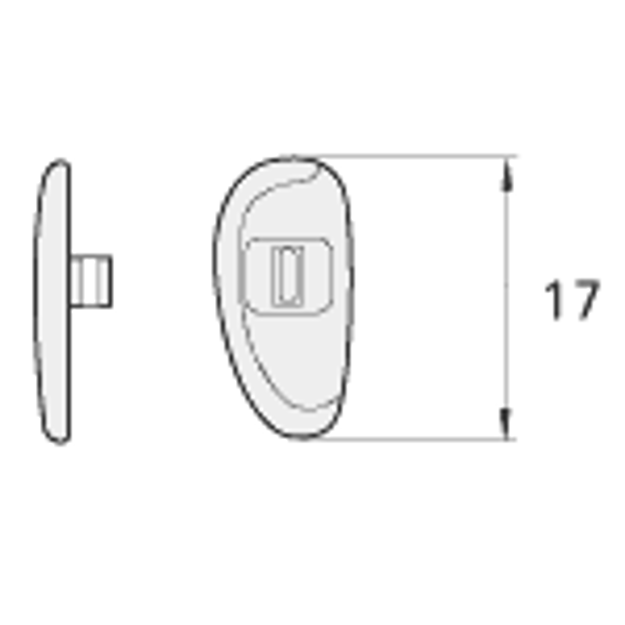 Bild von Soft-PVC-Pads, 17 mm, click-in, 10 Paar