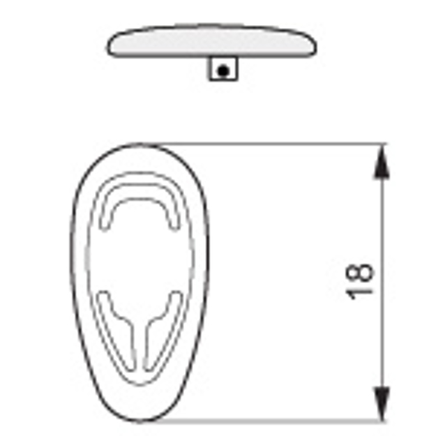 Bild von Silikon-Pads, symmetrisch, 18 mm, schraubbar, 100 Stück