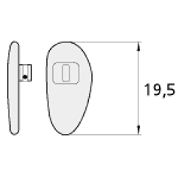 Bild von Harte-PMMA-Pads, 19 mm, click-in, 50 Paar