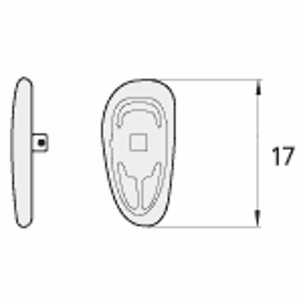 Bild von Silikon-Pads, 17 mm, schraubbar, 50 Paar