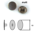 Bild von Titan-Pads, sandgestrahlt, oval, 13 mm, click-in, 2 Stück