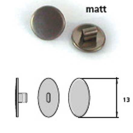 Bild von Titan-Pads, sandgestrahlt, oval, 13 mm, click-in, 2 Stück