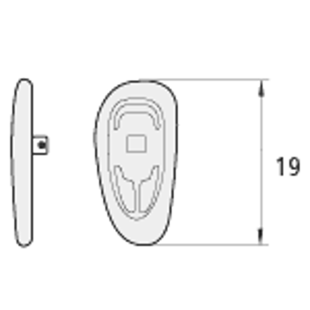 Bild von Silikon-Pads, 19 mm, schraubbar, 50 Paar