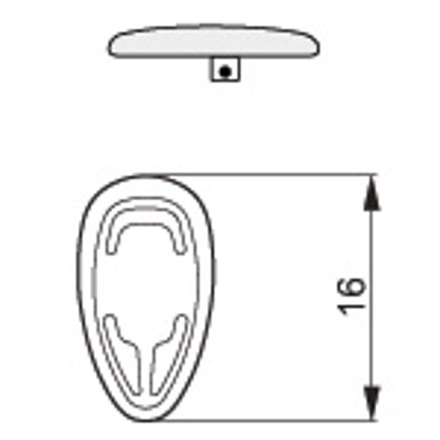 Bild von Silikon-Pads, symmetrisch, 16 mm, schraubbar, 100 Stück