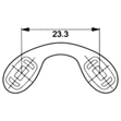 Bild von Silikon-Schlaufenstege, Größe 23,3 mm, click-in, 3 Stück