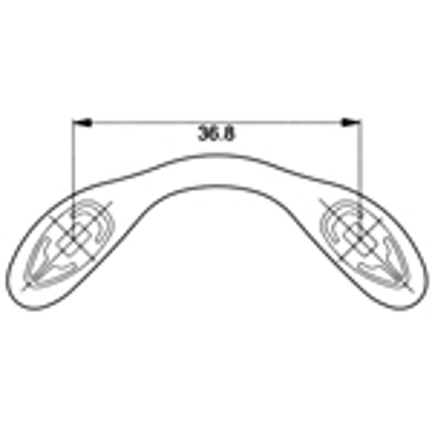 Bild von Silikon-Schlaufenstege, Größe 36,8 mm, schraubbar, 3 Stück