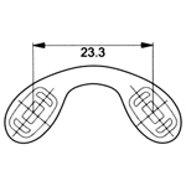 Bild von Silikon-Schlaufenstege, Größe 23,3 mm, schraubbar, 3 Stück