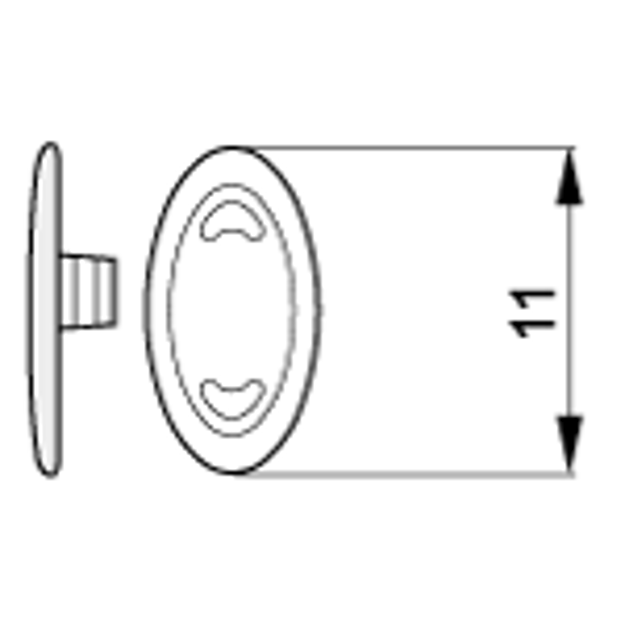 Bild von Silikon-Pads, "Ultra Slim", symmetrische Form, 11 mm, click-in, 20 Stück