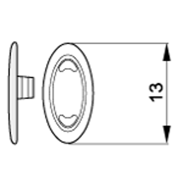 Bild von Silikon-Pads, "Ultra Slim", symmetrische Form, 13 mm, click-in, 100 Stück