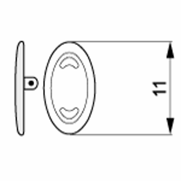 Bild von Silikon-Pads, "Ultra Slim", symmetrische Form, 11 mm, schraubbar, 20 Stück