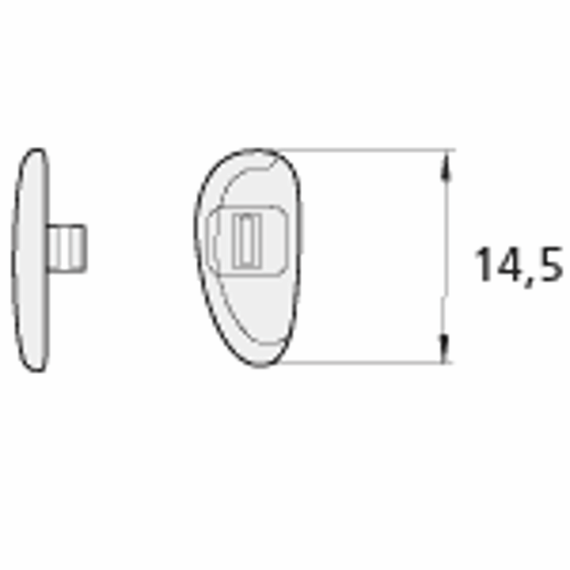 Bild von Soft-PVC-Pads, 14,5 mm, click-in, 50 Paar