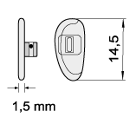 Bild von Soft-PVC-Pads, "Minima plus", extra dünn, 14,5 mm, click-in, 10 Paar