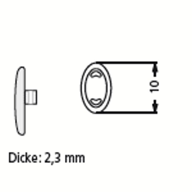 Bild von Silikon-Pads, symmetrisch, 10 mm, click-in, 20 Stück