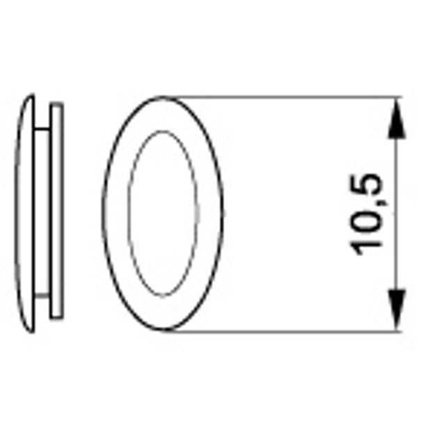 Bild von Silikon-Mono-Pads "System 3", symmetrisch, 10,5 mm, 20 Stück