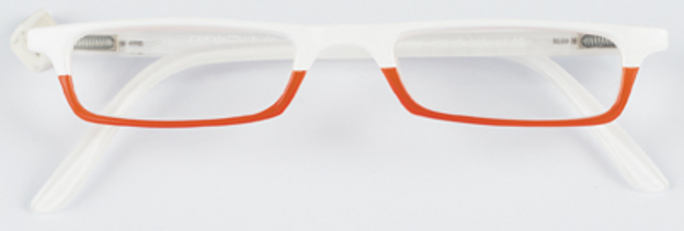 Bild von Kunststoff-Lesebrille, weiß/orange, +1,00 dptr.