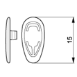 Bild von Silikon-Pads, "Ultra Slim", symmetrische Form, 15 mm, click-in, 20 Stück