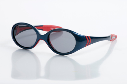 Bild von Kinder-Sonnenbrille, 18 Monate, Gr. 41-15, blau/rot, verglasbar, 1 Stück