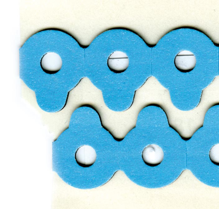 Bild von Klebepads Spezial blau, Essilor Qualität, rund, Ø 18 mm, 1 Rolle à 500 Stück