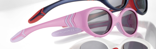 Bild von Kinder-Sonnenbrille, 18 Monate, Gr. 41-15, pink/violett, verglasbar, 1 Stk