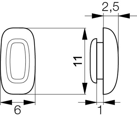 Bild von "System 3" TPE-Pads, symmetrisch, 11,0 mm, 20 Stück