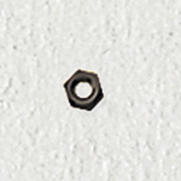 Bild von Sechskantmuttern, Neusilber, gun, M 1,2, Außen-Ø 2,50 mm, Höhe 1,0 mm, 40 Stück