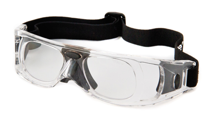 Bild von Sportschutzbrille mit Silikoneinlagen in schwarz, Größe 50-20, 1 Stück