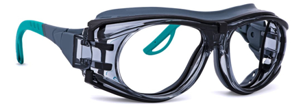 Bild von Kunststoff-Schutzbrille OPTOR PLUS, kristallgrau/petrol, optisch verglasbar