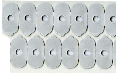 Bild von Klebepads SecurEdge, ellipsenförmig, 33 x 17 mm, 1 Rolle à 500 Stück