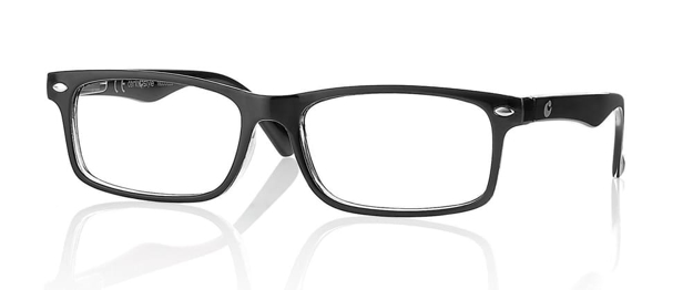 Bild von Kunststoff-Fertiglesebrille, schwarz kristall, Gr. 53-16, 1 Stück