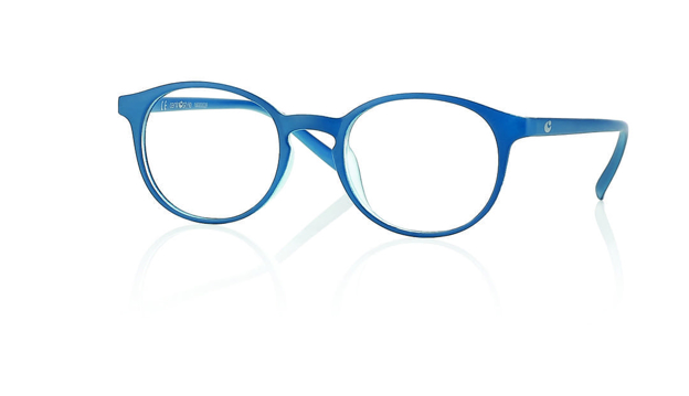 Bild von Kunststoff-Fertiglesebrille, "Round", blau kristall, Gr. 47-20, 1 Stück