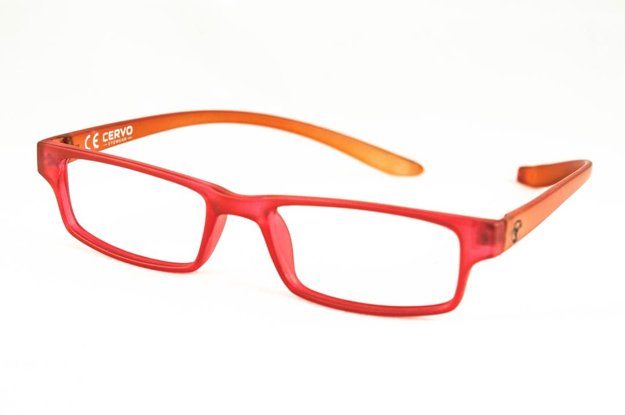 Bild von Kunststoff-Fertiglesebrille "Cervo", rot/orange, Gr. 52-18, 1 Stück