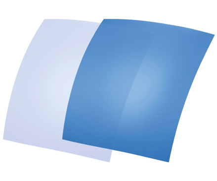 Bild von Polarisationsscheiben, photochrom., 70x60 mm, hellblau/blau, 20-85 %, 6 Stück