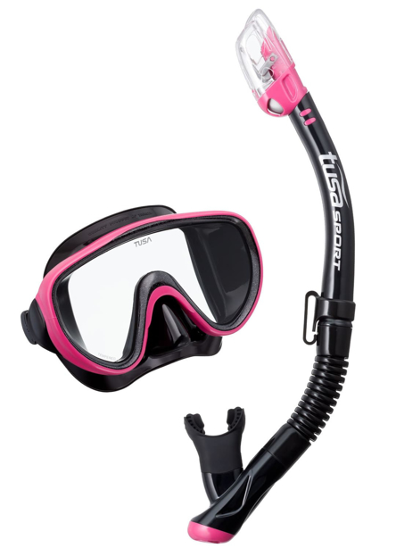 Bild von Serene Schnorchelset, Maske und Schnorchel in schwarz/pink, 1 Set