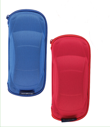 Bild von Etuis für Kinderbrillen/-Sonnenbrillen, Motiv Auto (sortiert rot + blau) 4 Stück