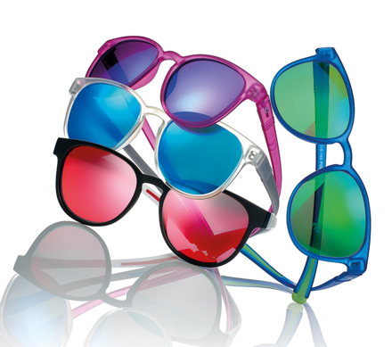 Bild von Kindersonnenbrille aus TR90, Gr. 46-16, in versch. Farben, pol. Gläser