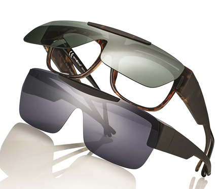 Picture of Überziehbrille, Polycarbonat/TR90, hochklappbarer Clip TAC polarisierend