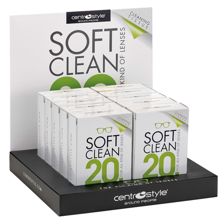 Bild von Soft-Clean 20, Brillen-Feucht-Reinigungstücher, 24 Schachteln à 20 Tücher