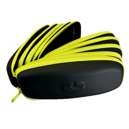 Bild von Brillenetuis, schwarz, mit farbigem Reißverschluss, 172 x 74 x 48 mm, 5 Stück