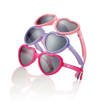 Bild von Kinder-Sonnenbrille "Herz", Gr. 42-14, mit Polycarbonat-Gläser