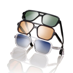 Bild von Acetat-Sonnenbrille, Gr. 55-17, in 3 Farben, Gläser polarisierend, inkl. Etui