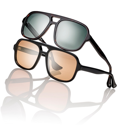 Bild von Acetat-Sonnenbrille, Gr. 56-17, in 2 Farben, Gläser polarisierend, inkl. Etui